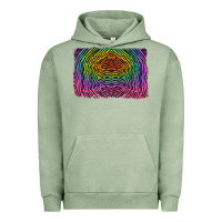 Pigment Oil Green colorful zebra background Urban Hoodie - RanaPortraitStore