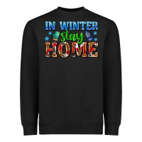 Black in winter stay home with gloves Heavyweight Sweatshirt - AdoDesignShop