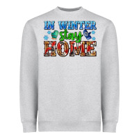 Heather Grey in winter stay home with gloves Heavyweight Sweatshirt - AdoDesignShop