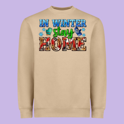 In Winter Stay Home With Gloves Heavyweight Sweatshirt Designed By Adodesignshop