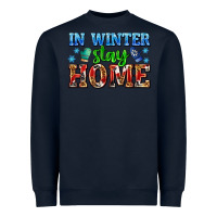 Navy in winter stay home with gloves Heavyweight Sweatshirt - AdoDesignShop