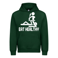 Forest Green eat healthy Urban Hoodie - DesigneFamous