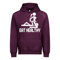 Mauve Wine eat healthy Urban Hoodie - DesigneFamous
