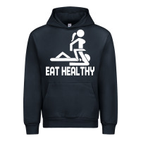 Navy eat healthy Urban Hoodie - DesigneFamous