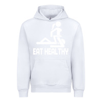 White eat healthy Urban Hoodie - DesigneFamous