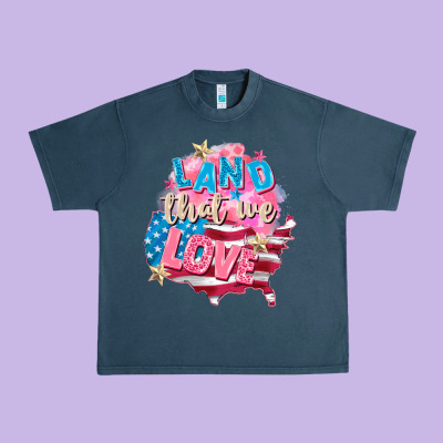 Merica Leopard Lightning Bolt Urban Heavy Tee Designed By Fadigitalartstudio