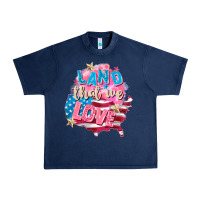 Navy Merica leopard lightning bolt Urban Heavy Tee - FaDigitalArtStudio