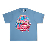 Pebble Blue Merica leopard lightning bolt Urban Heavy Tee - FaDigitalArtStudio