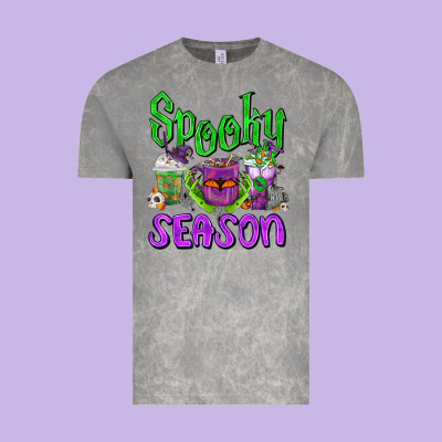 Spooky Season Coffee Cups Vintage Tee Designed By Fadigitalartstudio