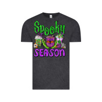 Vintage Black Spooky Season Coffee Cups Vintage Tee - FaDigitalArtStudio