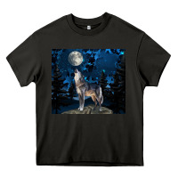 Asphalt wolf howling at the moon Heavy Core Tee - TumblerDesignByShophia
