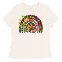 Bone mardi gras rainbow Ladies Tee - OliviaCreatesArt