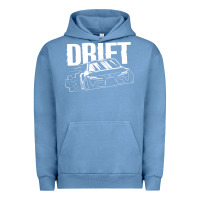Pigment Pebble Blue Supra Drift Urban Hoodie - DesigneFamous