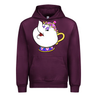 Mauve Wine mrs potts Urban Hoodie - DesigneFamous
