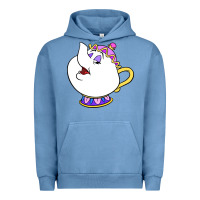 Pigment Pebble Blue mrs potts Urban Hoodie - DesigneFamous