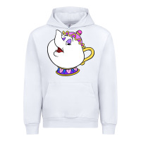 White mrs potts Urban Hoodie - DesigneFamous