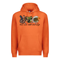 Carrot peace love bald head eagle Premium Hoodie - LillyAllenDesigns