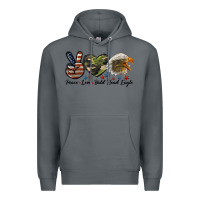 Rock peace love bald head eagle Premium Hoodie - LillyAllenDesigns