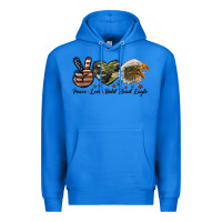 True Royal peace love bald head eagle Premium Hoodie - LillyAllenDesigns