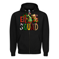 Black elf squad with elf hat and socks Zipper Hoodie - AdoDesignShop