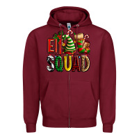 Burgundy elf squad with elf hat and socks Zipper Hoodie - AdoDesignShop
