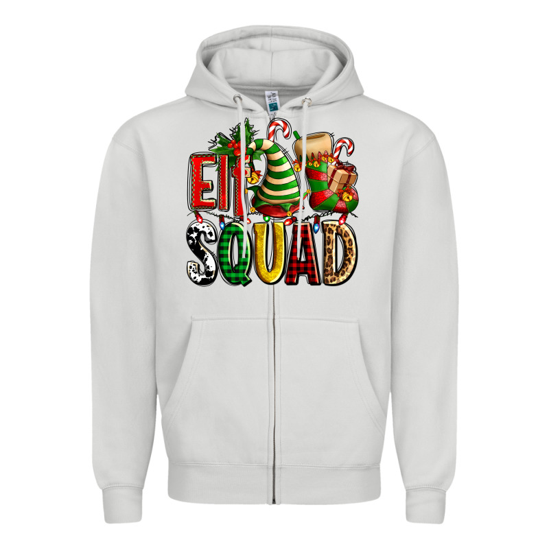 Elf Squad With Elf Hat And Socks Zipper Hoodie by AdoDesignShop | Teevron