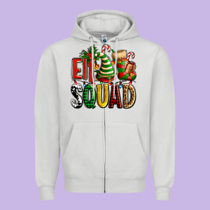 Elf Squad With Elf Hat And Socks Zipper Hoodie Designed By Adodesignshop