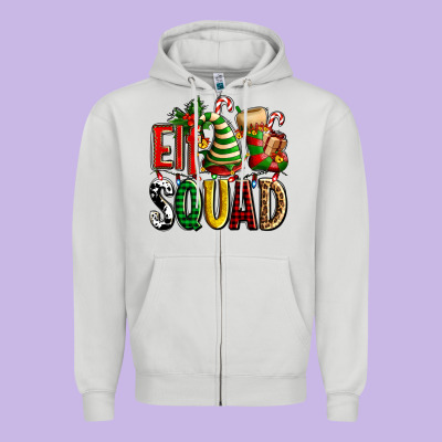 Elf Squad With Elf Hat And Socks Zipper Hoodie Designed By Adodesignshop