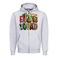 Heather Grey elf squad with elf hat and socks Zipper Hoodie - AdoDesignShop
