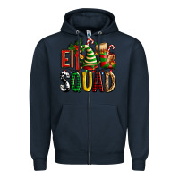 Navy elf squad with elf hat and socks Zipper Hoodie - AdoDesignShop