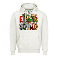 Oatmeal Heather elf squad with elf hat and socks Zipper Hoodie - AdoDesignShop