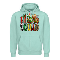 Seafoam elf squad with elf hat and socks Zipper Hoodie - AdoDesignShop
