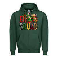 Sports Green elf squad with elf hat and socks Zipper Hoodie - AdoDesignShop