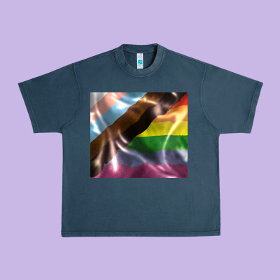 Pride Flag Urban Heavy Tee Designed By Fadigitalartstudio