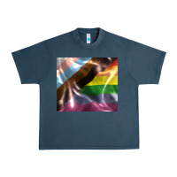 Midnight Navy Pride flag Urban Heavy Tee - FaDigitalArtStudio