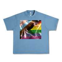 Pebble Blue Pride flag Urban Heavy Tee - FaDigitalArtStudio