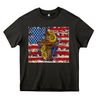 Asphalt jesus christ with american flag Heavy Core Tee - TumblerDesignByShophia