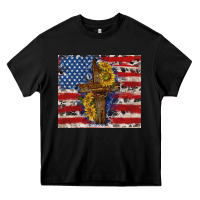 Black jesus christ with american flag Heavy Core Tee - TumblerDesignByShophia