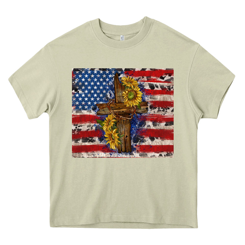 Jesus Christ With American Flag Heavy Core Tee by TumblerDesignByShophia | Teevron