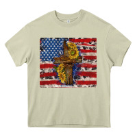 Mossy jesus christ with american flag Heavy Core Tee - TumblerDesignByShophia