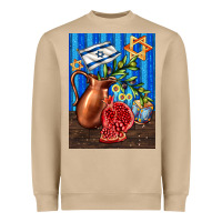 Mushroom hanukkah table with oil pitcher Heavyweight Sweatshirt - AdoDesignShop