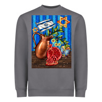 Storm hanukkah table with oil pitcher Heavyweight Sweatshirt - AdoDesignShop