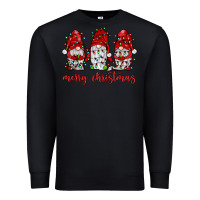 Black merry christmas gnome with christmas lights Premium Sweatshirt - JahusDesignShop