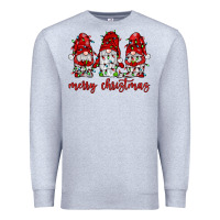 Heather Grey merry christmas gnome with christmas lights Premium Sweatshirt - JahusDesignShop