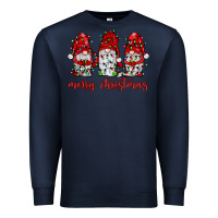 Navy merry christmas gnome with christmas lights Premium Sweatshirt - JahusDesignShop
