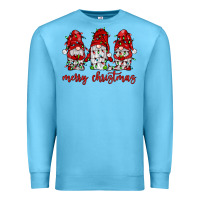 Ocean Blue merry christmas gnome with christmas lights Premium Sweatshirt - JahusDesignShop