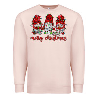 Pale Pink merry christmas gnome with christmas lights Premium Sweatshirt - JahusDesignShop