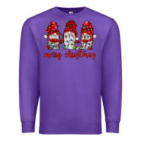Purple merry christmas gnome with christmas lights Premium Sweatshirt - JahusDesignShop