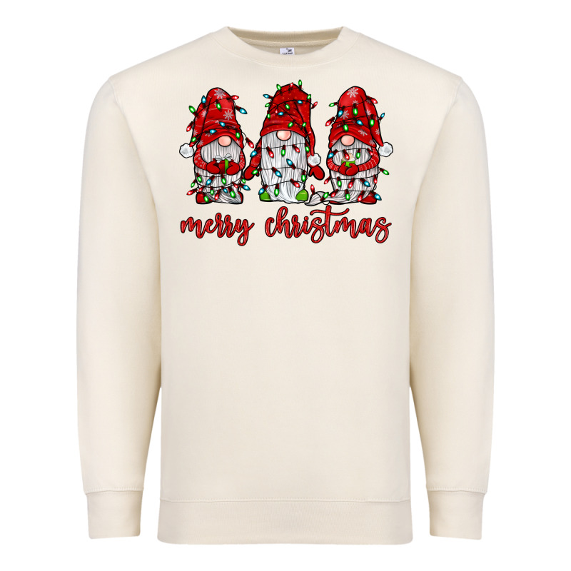 Merry Christmas Gnome With Christmas Lights Premium Sweatshirt by JahusDesignShop | Teevron