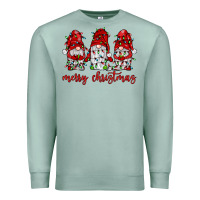 Seafoam merry christmas gnome with christmas lights Premium Sweatshirt - JahusDesignShop